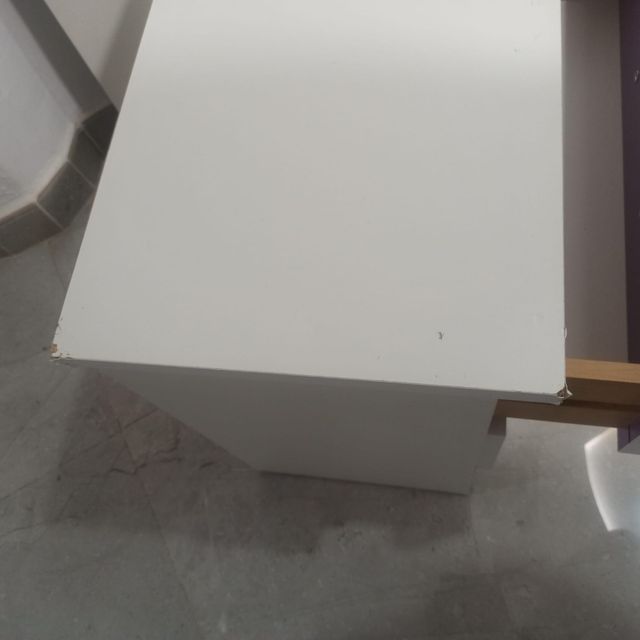 Cabecero y mesita noche - morado/blanco