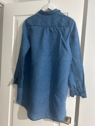 Camisola denim larga azul
