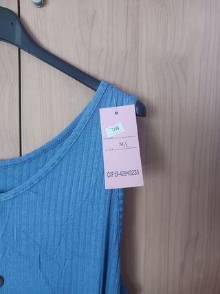 Mono largo verano  azul sin usar - M/L