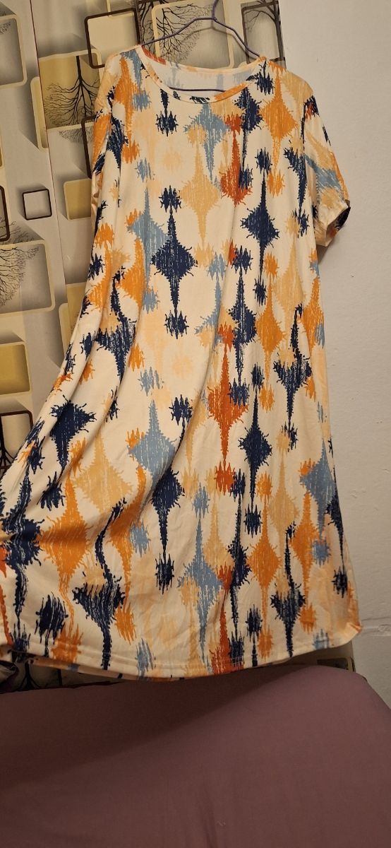 Vestido camisero XL estampado