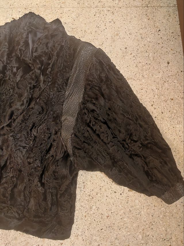 Abrigo astracán negro