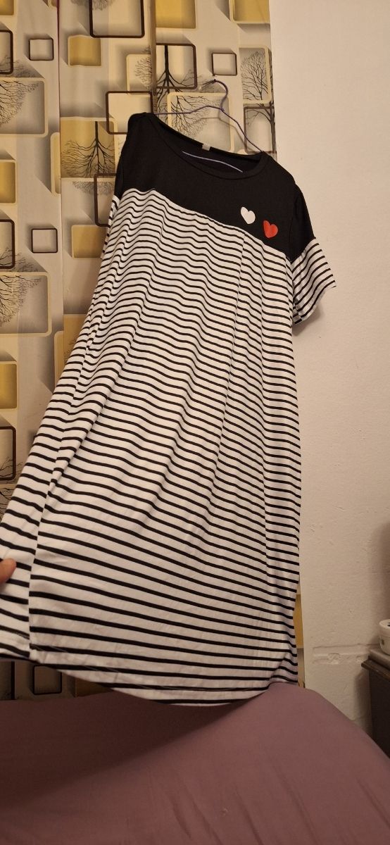 Vestido rayas blanco y negro