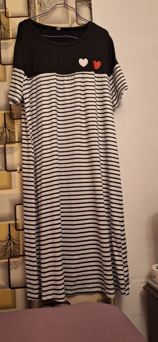 Vestido rayas blanco y negro