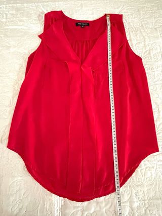 Blusa - camisa roja Morgan - sin mangas T.S(36)