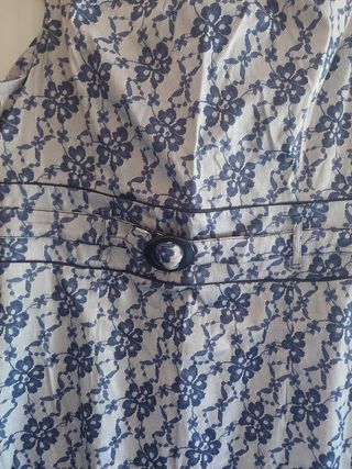 Vestido flores azul blanco