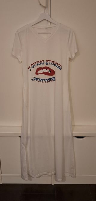 Vestido blanco estampado