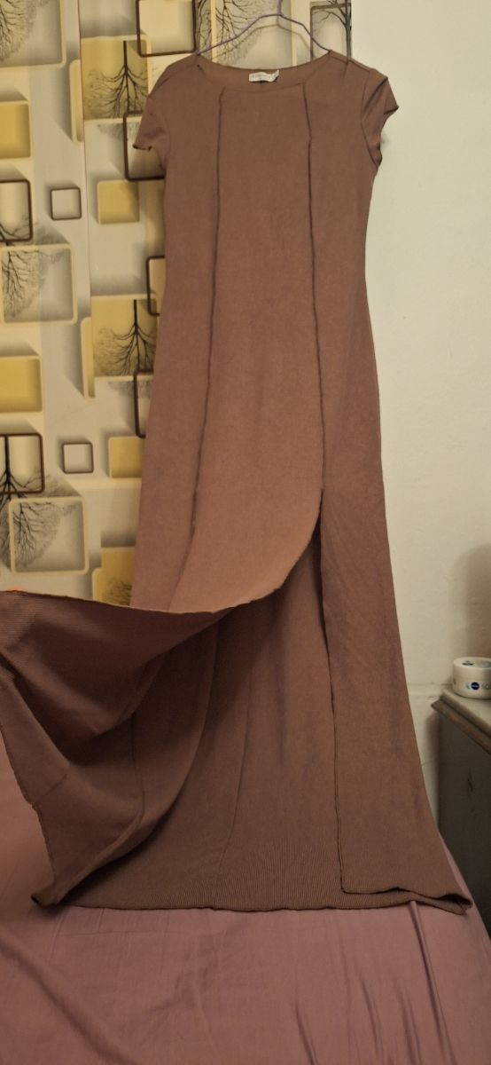 Vestido largo marrón