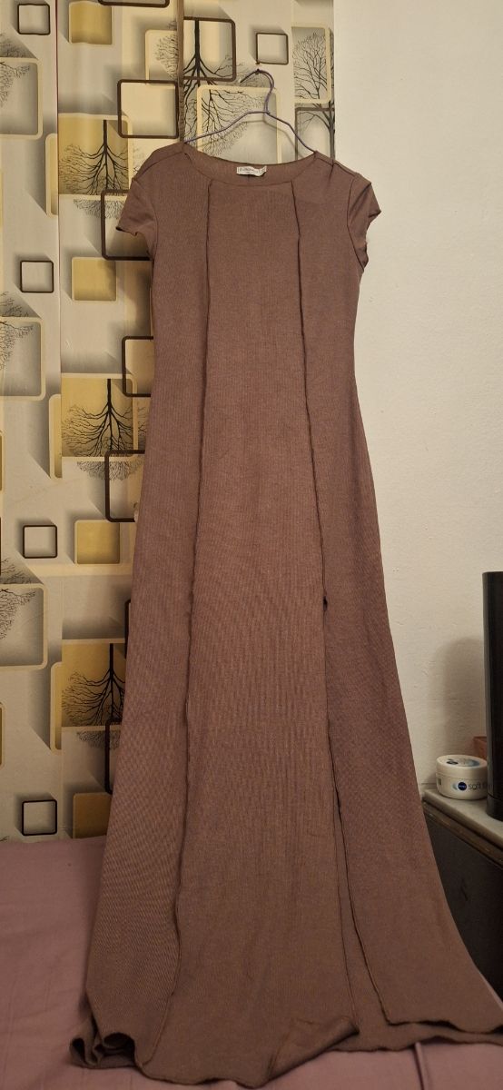 Vestido largo marrón