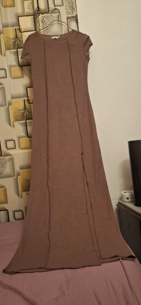 Vestido largo marrón