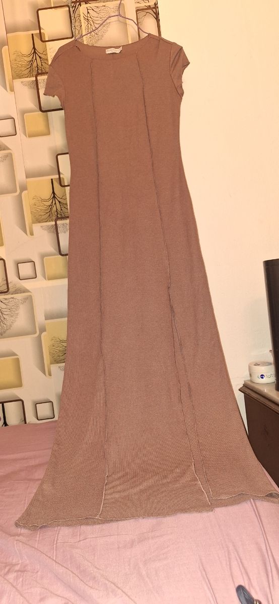 Vestido largo marrón