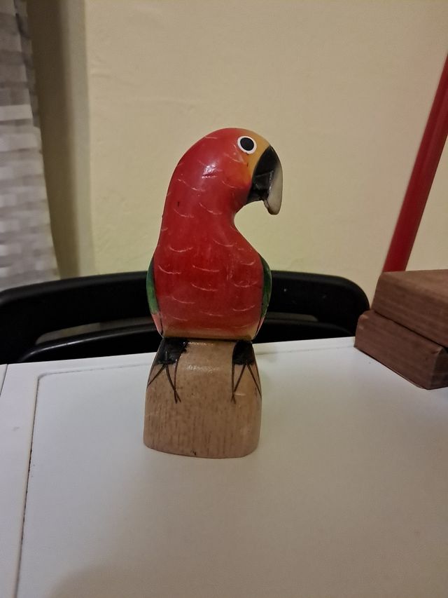 Pappagallo in legno colorato