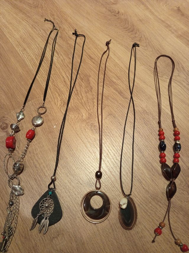 5Collares largos boho-chic liquidacion!