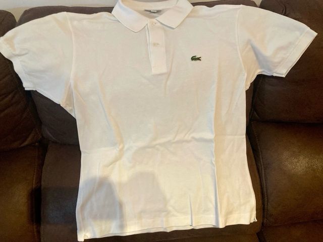 Polo Lacoste blanco talla M