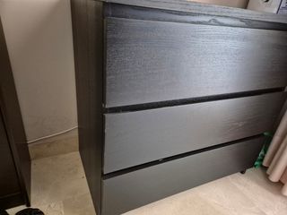 Cabecero cama, mesitas, muebles.