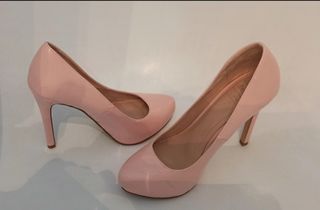 Zapatos Bershka rosa plataforma 37