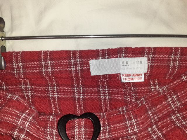 Shorts niña vichy rojo Zara 5/6