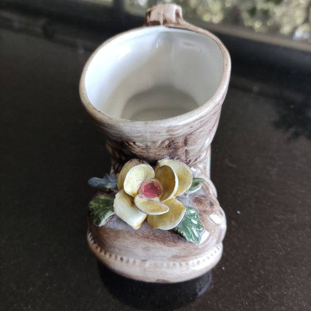 Macetero bota cerámica - Decorativa