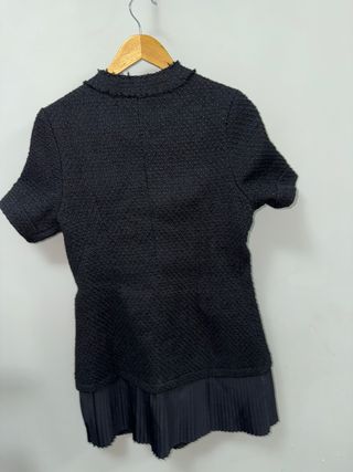 Vestido Sandro negro tweed