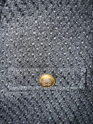 Vestido Sandro negro tweed