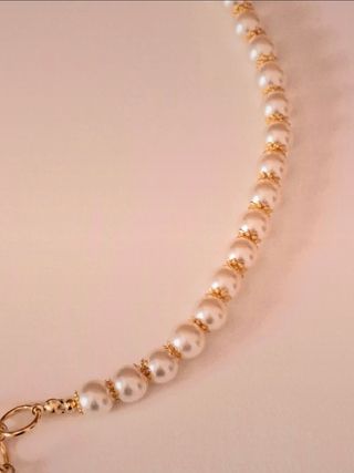 Collana perle e zircone rosso