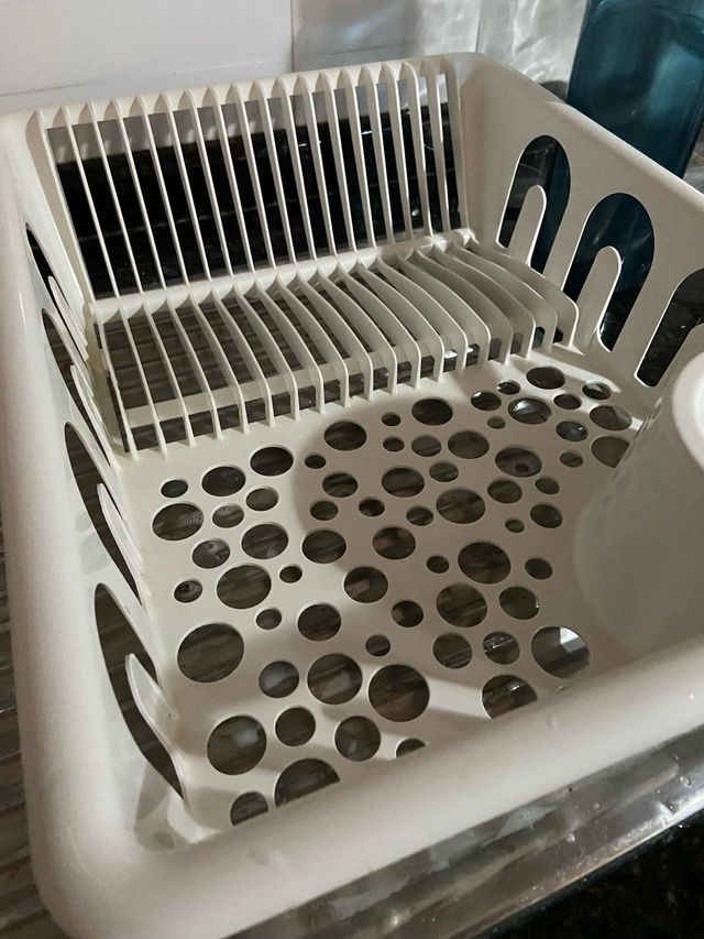 Escurreplatos plástico blanco