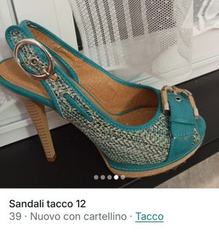 Sandali tacco 12 - Turchese - 39