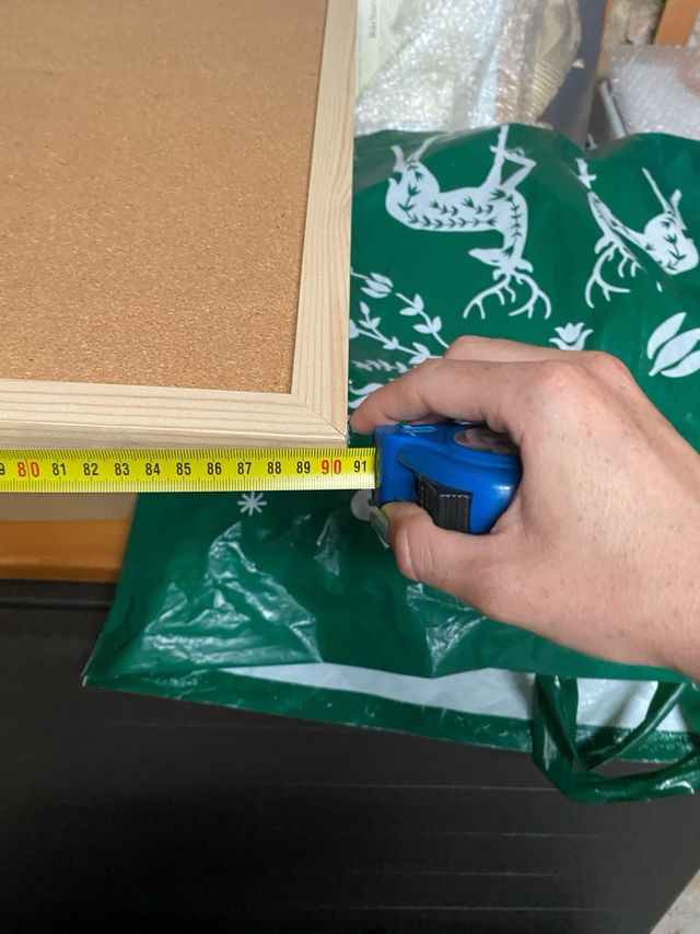 Tablón corcho madera para chinchetas