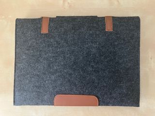 Funda portátil fieltro gris