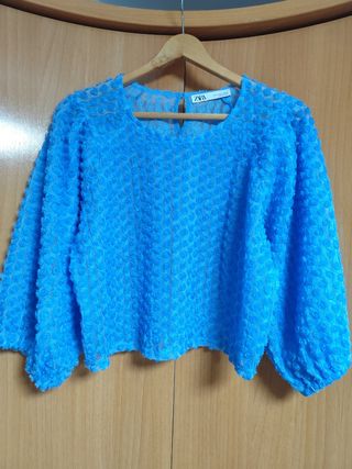 Blusa Zara azul - Talla única