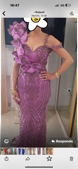 Vestido fiesta morado