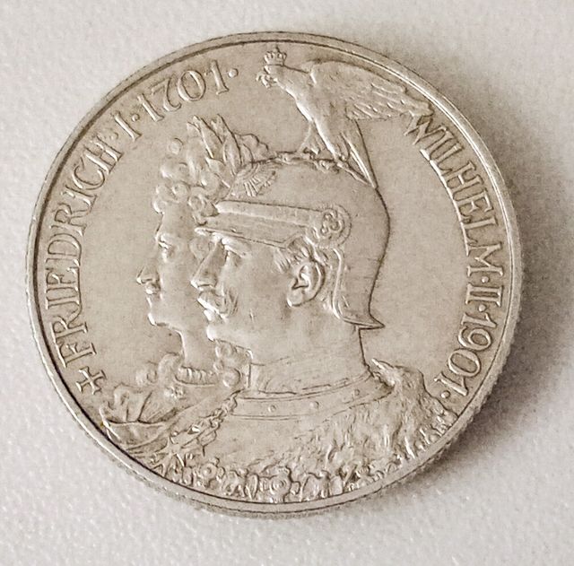 Moneda Alemania Imperio 2 marcos 1901A