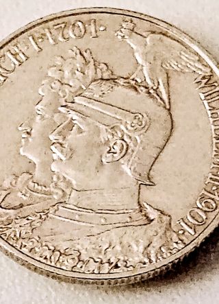 Moneda Alemania Imperio 2 marcos 1901A