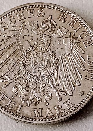 Moneda Alemania Imperio 2 marcos 1901A