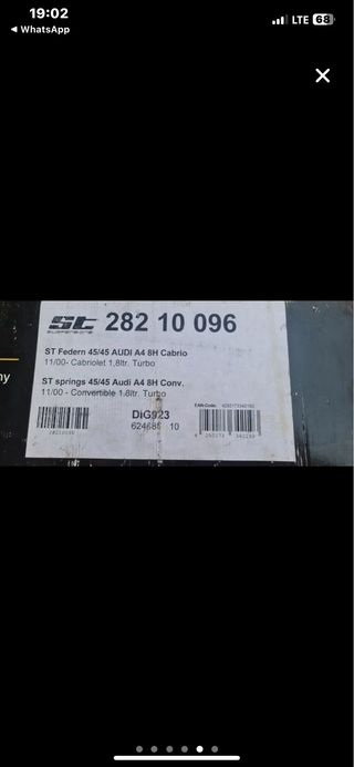 Muelles suspensión ST Audi A4 B6/B7