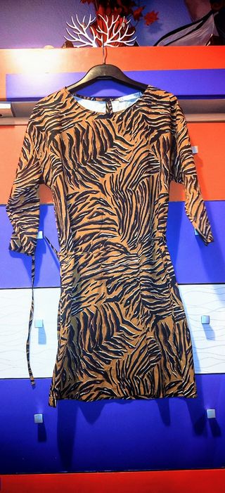 Vestido cebra marrón - Talla M