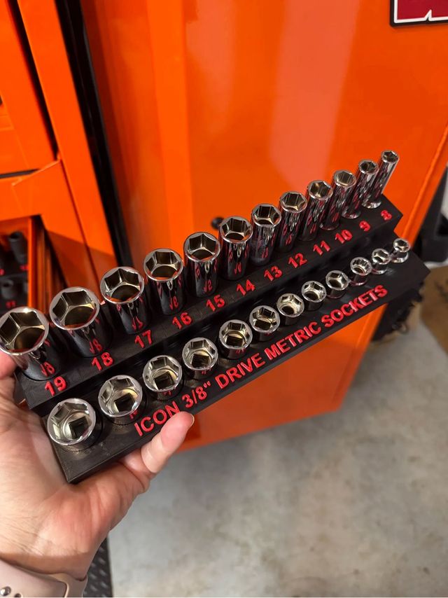 Organizador de Llaves de Vaso 3/8” 8Personalizable