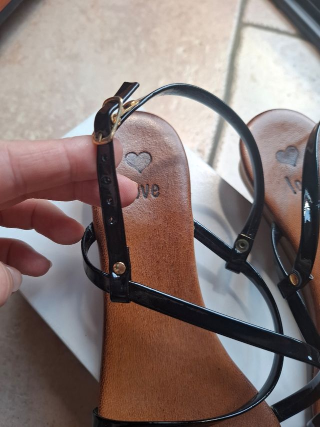 Sandali Love neri zeppa 38