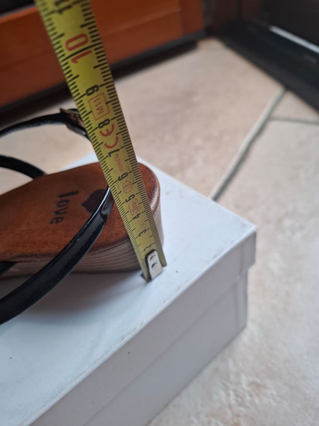 Sandali Love neri zeppa 38