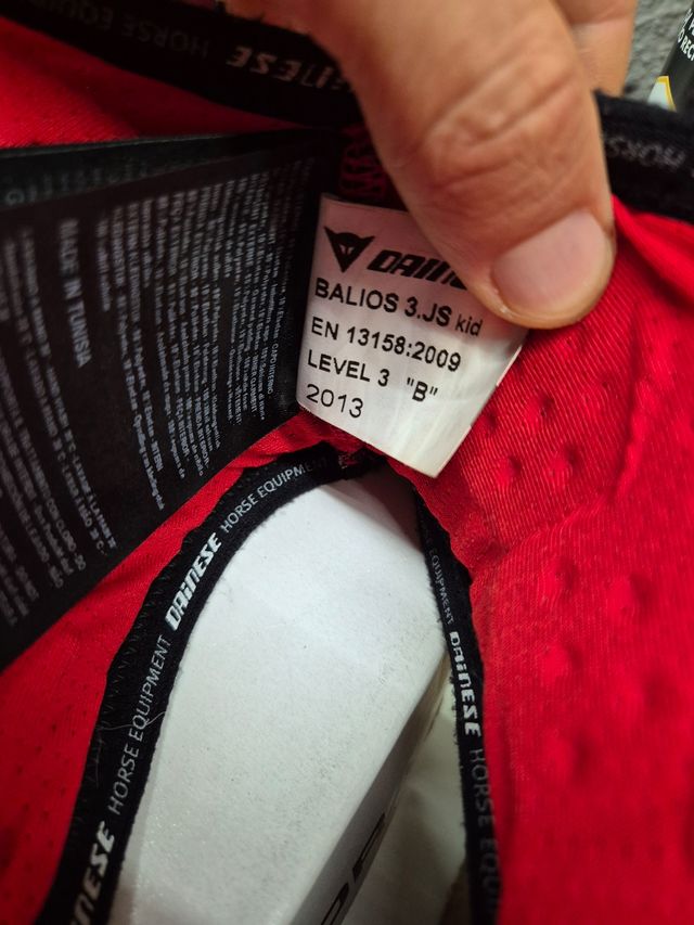 Chaleco protector niños equitacion