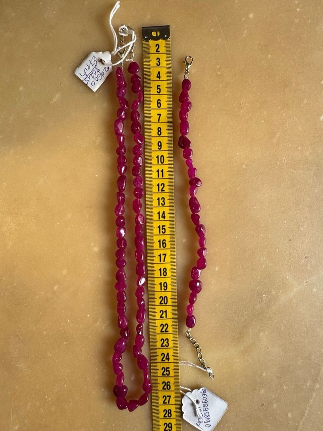 Parure Indiana Collana e Bracciale in Rubino