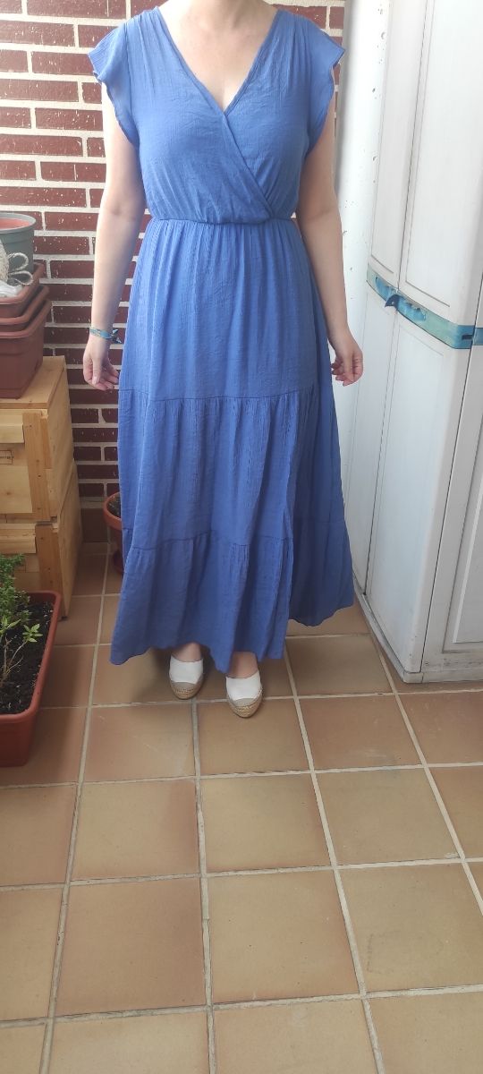 Vestido largo azul