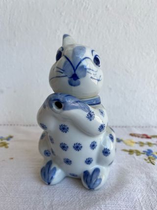 Teiera Coniglio Porcellana Blu