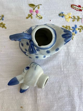 Teiera Coniglio Porcellana Blu