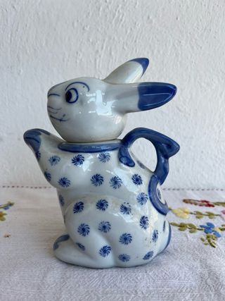 Teiera Coniglio Porcellana Blu