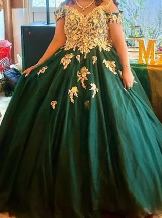 Vestido Quinceañera Verde Esmeralda