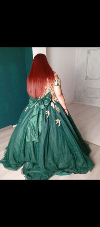 Vestido Quinceañera Verde Esmeralda