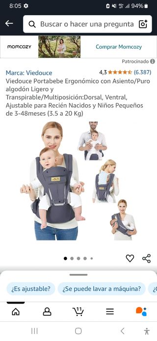 Portabebés Viedouce Ergonómico