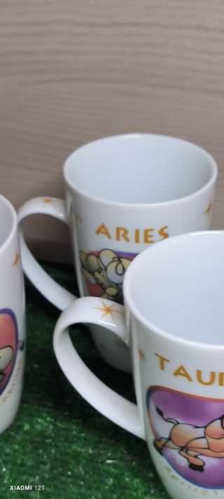 6 Tazze Porcellana - Segni Zodiacali
