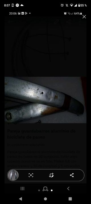 Guardabarros bicicleta 20" usados