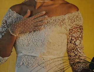 Abito romantico da sposa pizzo macramè e  Chiffon